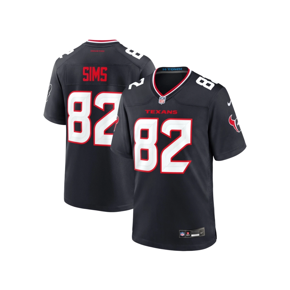 Mens Houston Texans Steven Sims Navy Team Game Jersey