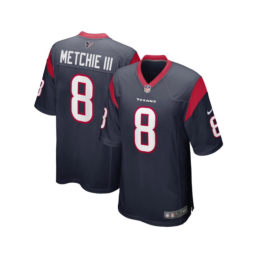 Mens Houston Texans John Metchie III Navy Game Player Jersey