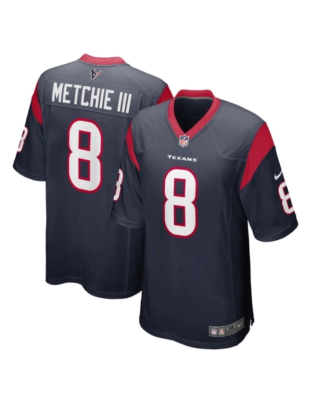 Mens Houston Texans John Metchie III Navy Game Player Jersey