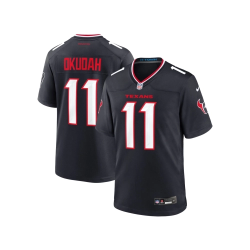 Mens Houston Texans Jeff Okudah Navy Team Game Jersey