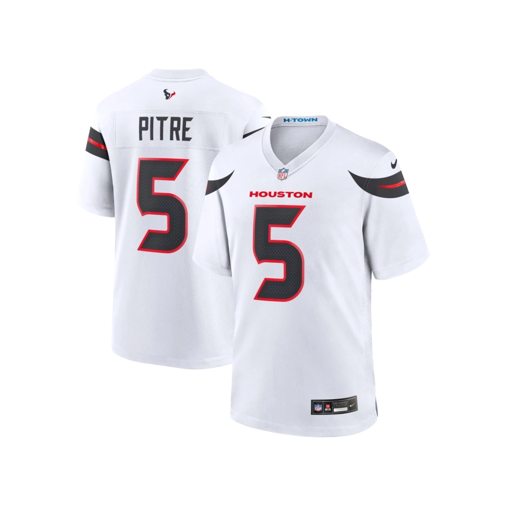 Mens Houston Texans Jalen Pitre White Game Jersey