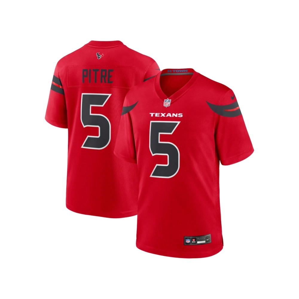 Mens Houston Texans Jalen Pitre Red Alternate Game Jersey