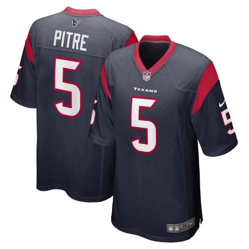 Mens Houston Texans Jalen Pitre Navy Game Player Jersey