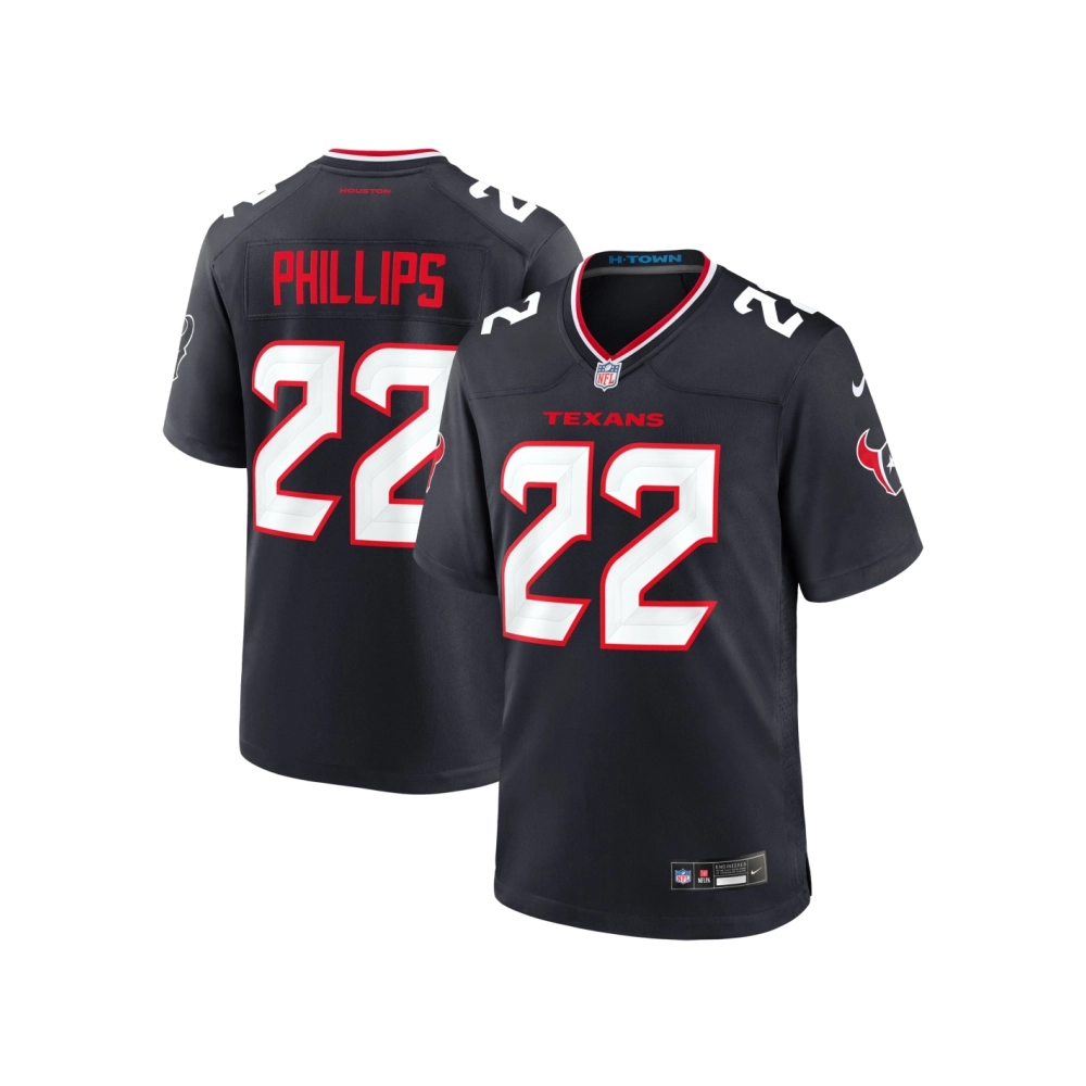 Mens Houston Texans Jacob Phillips Navy Game Jersey