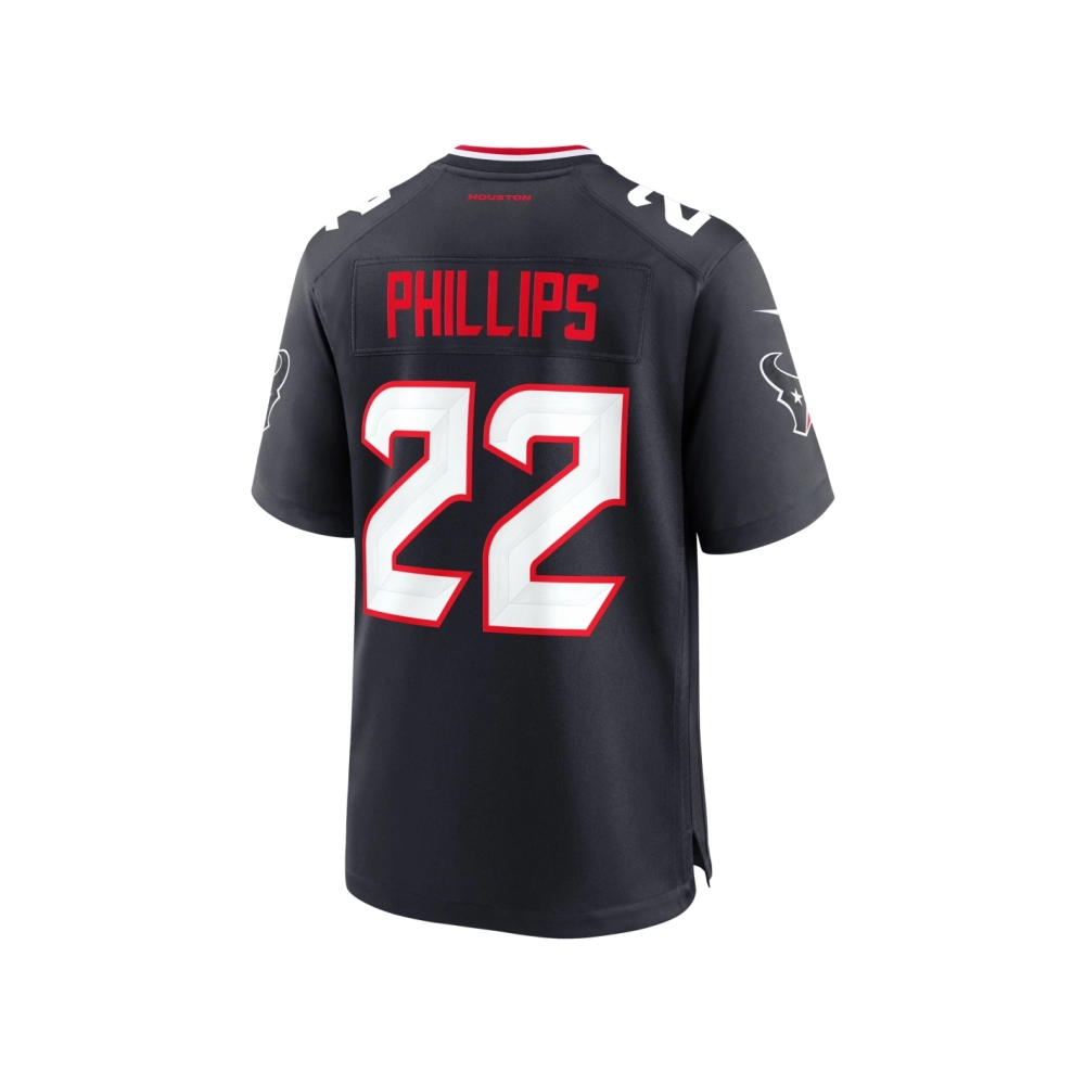 Mens Houston Texans Jacob Phillips Navy Game Jersey