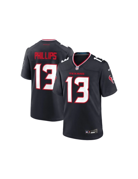 Mens Houston Texans DelShawn Phillips Navy Team Game Jersey