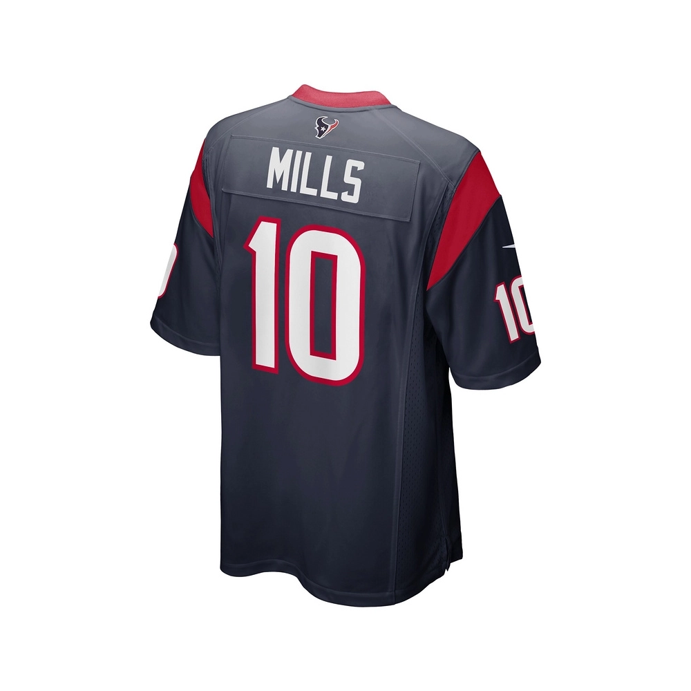 Mens Houston Texans Davis Mills Navy Game Jersey