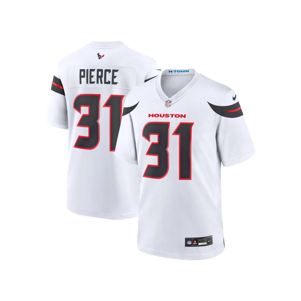 Mens Houston Texans Dameon Pierce White Game Jersey