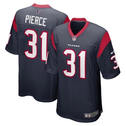 Mens Houston Texans Dameon Pierce Navy Game Player Jersey