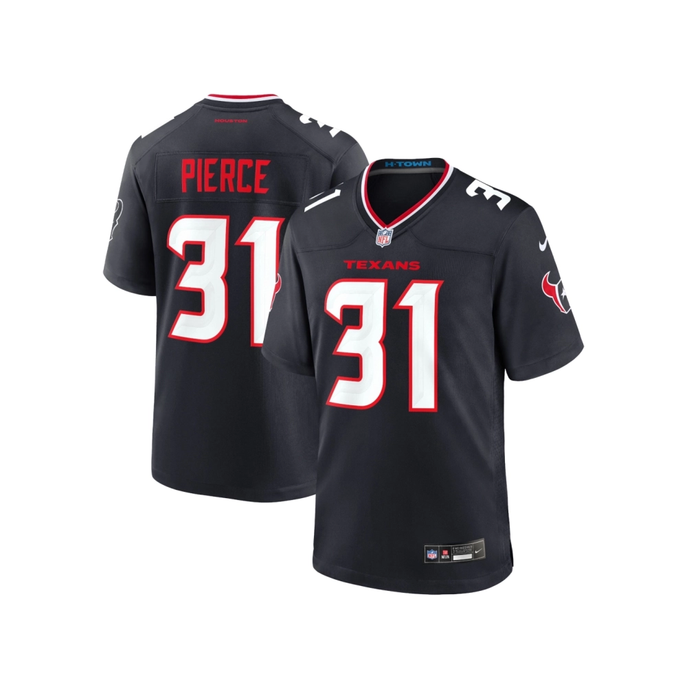 Mens Houston Texans Dameon Pierce Navy Game Jersey