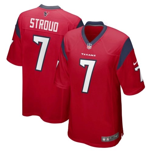 Mens Houston Texans CJ Stroud Red 2023 NFL Draft First Round Pick Alternate Game Jersey