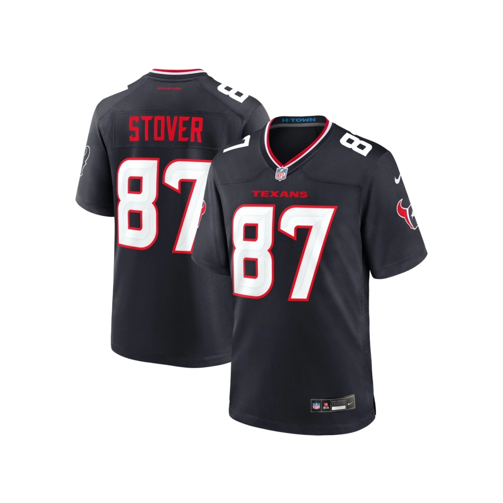 Mens Houston Texans Cade Stover Navy Game Jersey