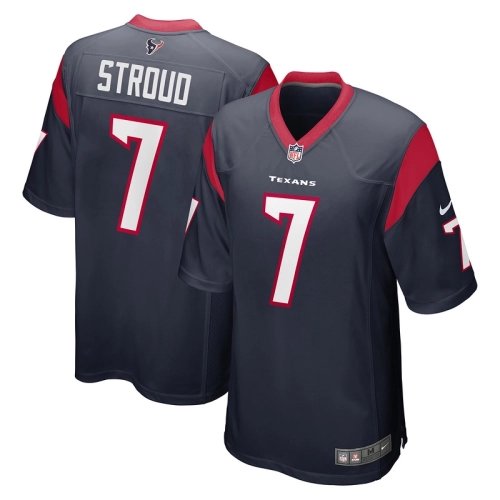 Mens Houston Texans C.J. Stroud Navy 2023 NFL Draft First Round Pick Game Jersey