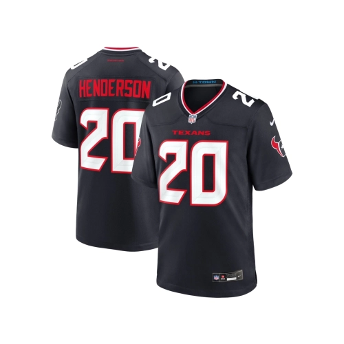 Mens Houston Texans C.J. Henderson Navy Team Game Jersey