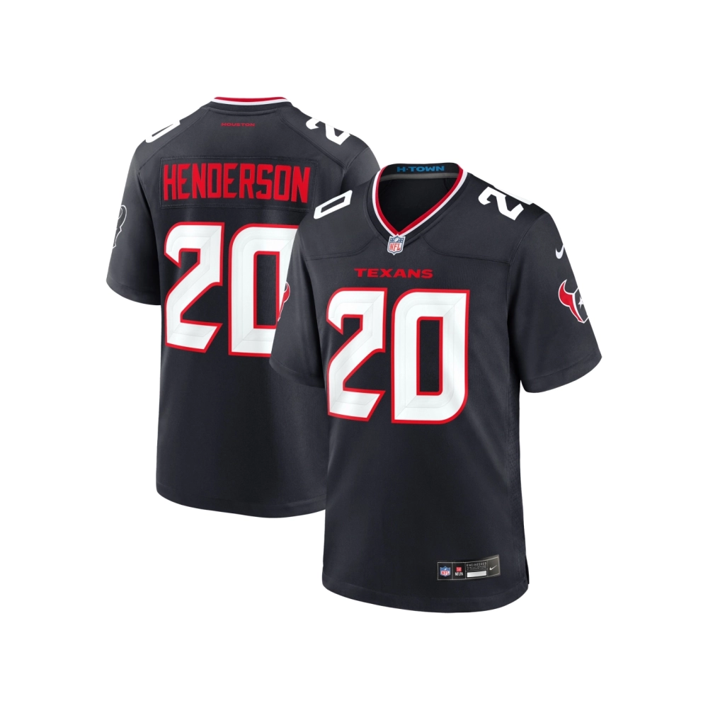 Mens Houston Texans C.J. Henderson Navy Team Game Jersey