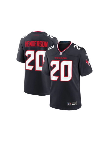 Mens Houston Texans C.J. Henderson Navy Team Game Jersey