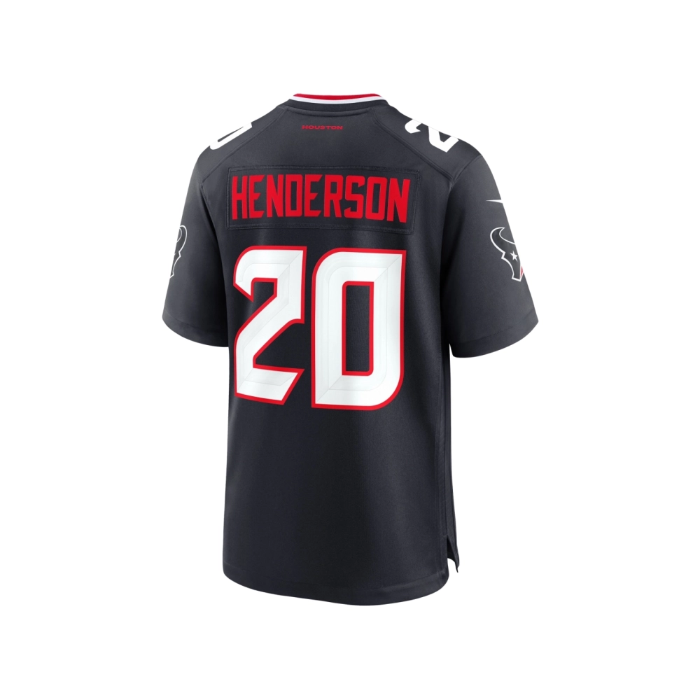 Mens Houston Texans C.J. Henderson Navy Team Game Jersey