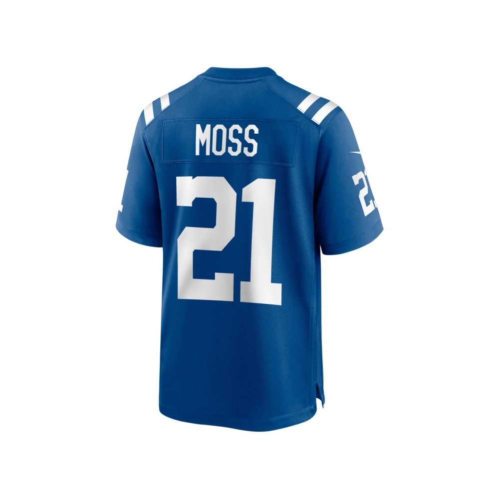 Mens Indianapolis Colts Zack Moss Royal Game Player Jersey