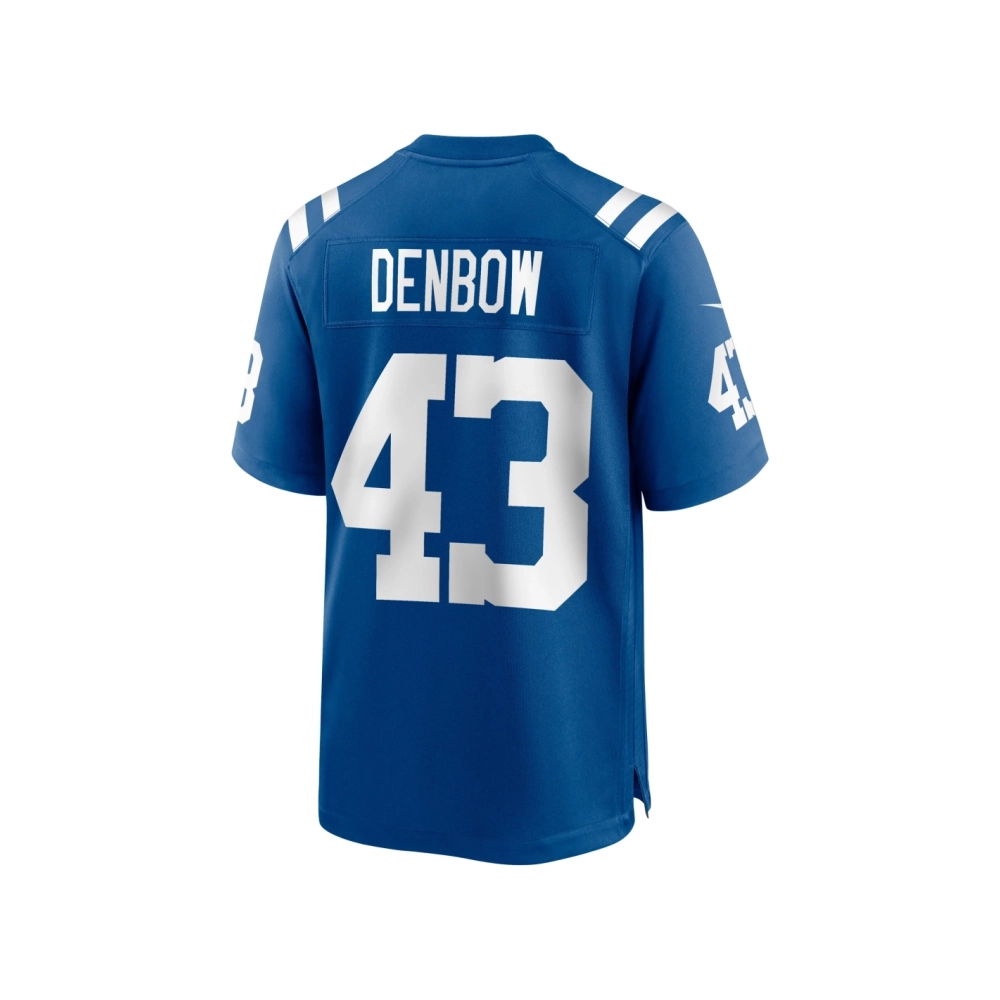 Mens Indianapolis Colts Trevor Denbow Royal Game Player Jersey