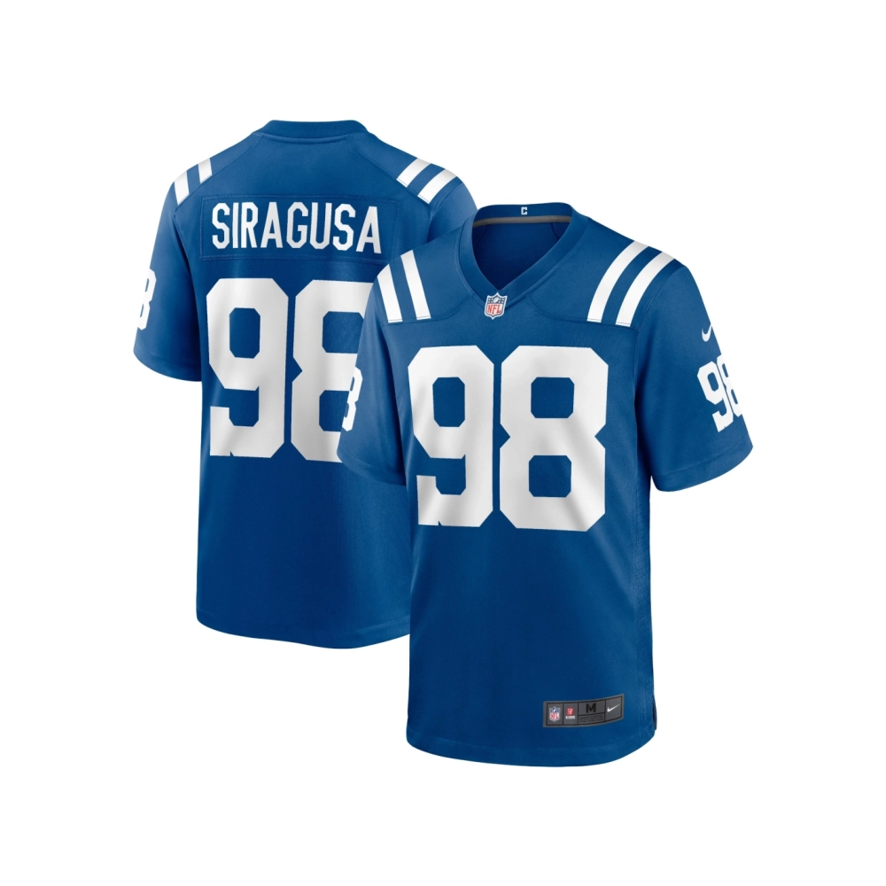 Mens Indianapolis Colts Tony Siragusa Royal Game Retired Player Jersey
