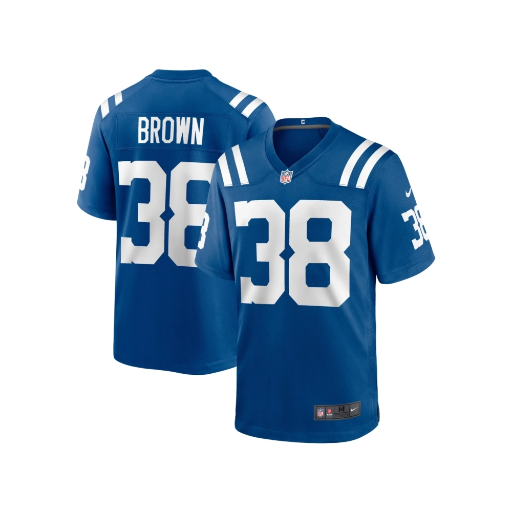 Mens Indianapolis Colts Tony Brown Royal Player Game Jersey