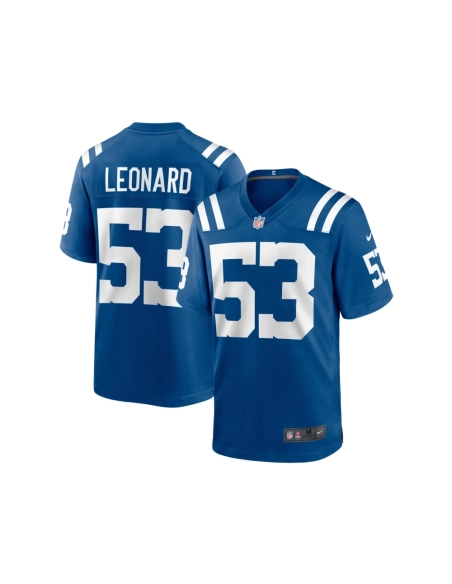 Mens Indianapolis Colts Shaquille Leonard Royal Game Player Jersey
