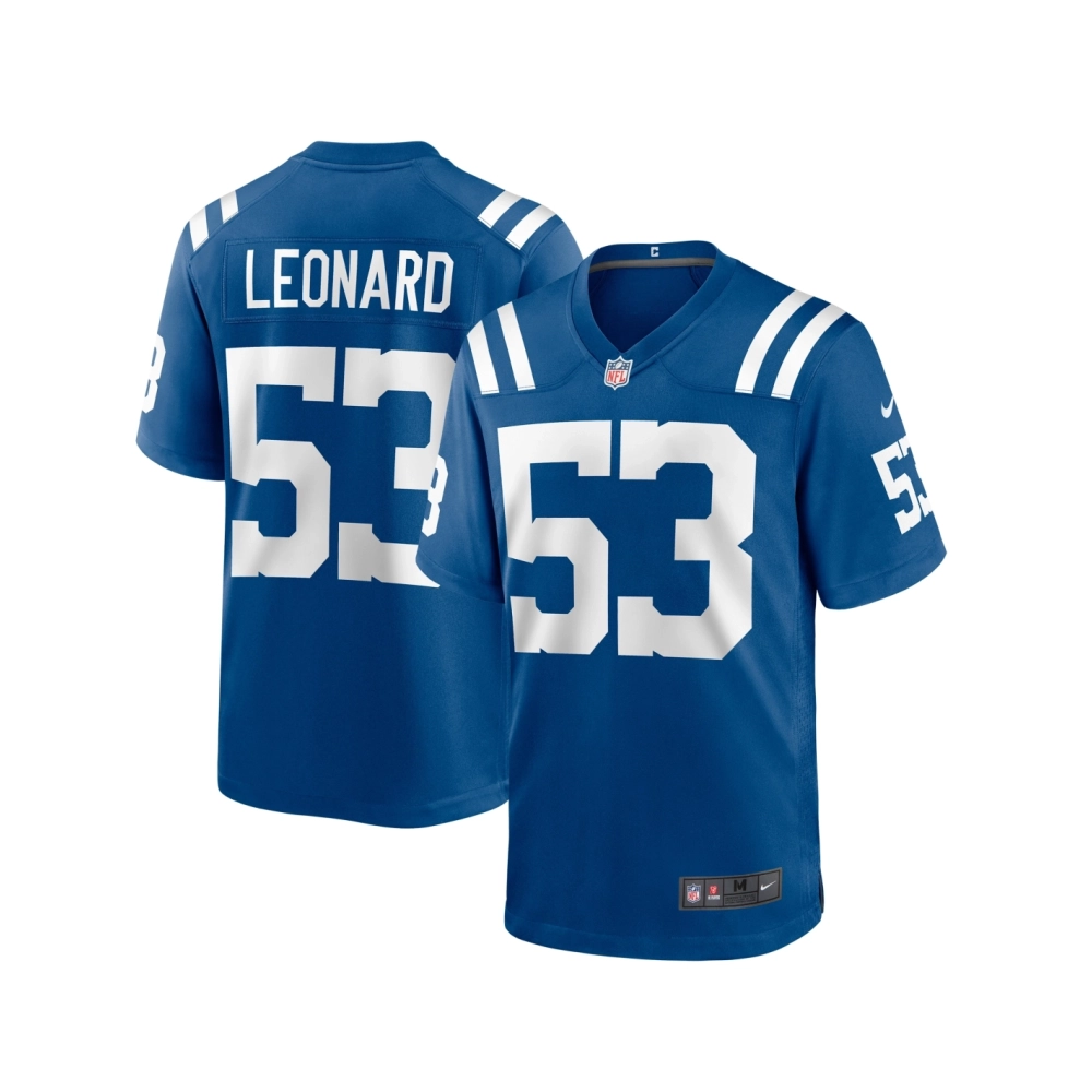 Mens Indianapolis Colts Shaquille Leonard Royal Game Jersey