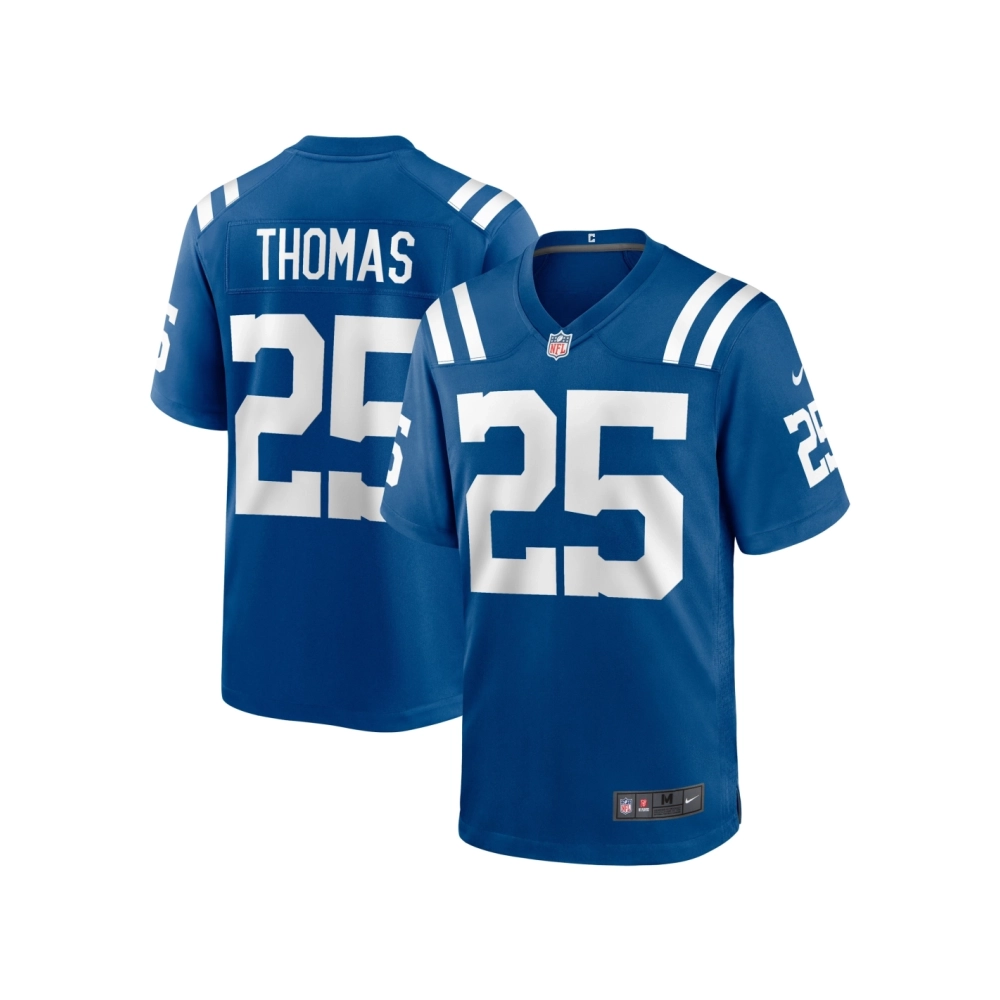 Mens Indianapolis Colts Rodney Thomas Royal Player Game Jersey