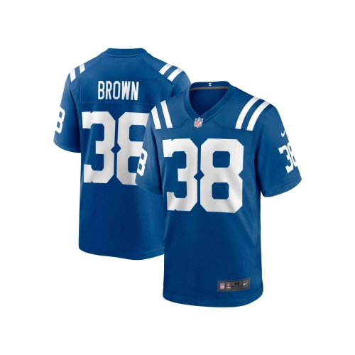 Mens Indianapolis Colts Pharaoh Brown Royal Game Player Jersey