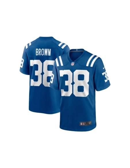 Mens Indianapolis Colts Pharaoh Brown Royal Game Player Jersey