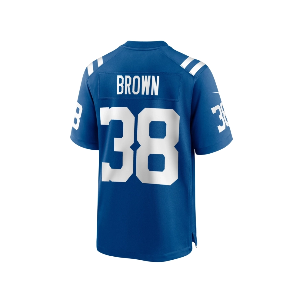 Mens Indianapolis Colts Pharaoh Brown Royal Game Player Jersey