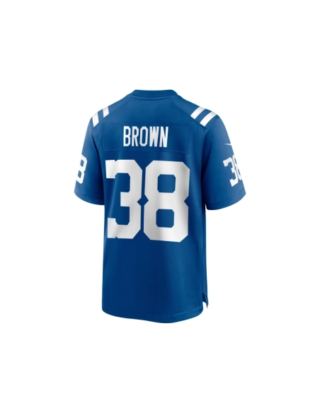 Mens Indianapolis Colts Pharaoh Brown Royal Game Player Jersey