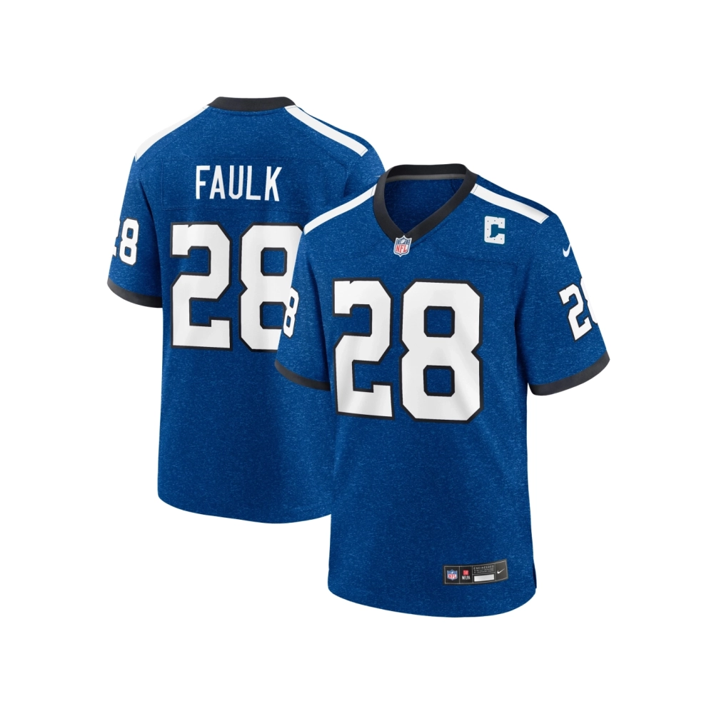 Mens Indianapolis Colts Marshall Faulk Royal Indiana Nights Alternate Game Jersey
