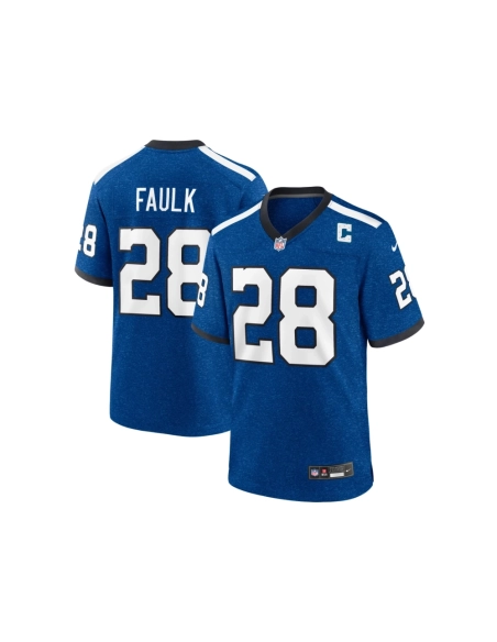 Mens Indianapolis Colts Marshall Faulk Royal Indiana Nights Alternate Game Jersey