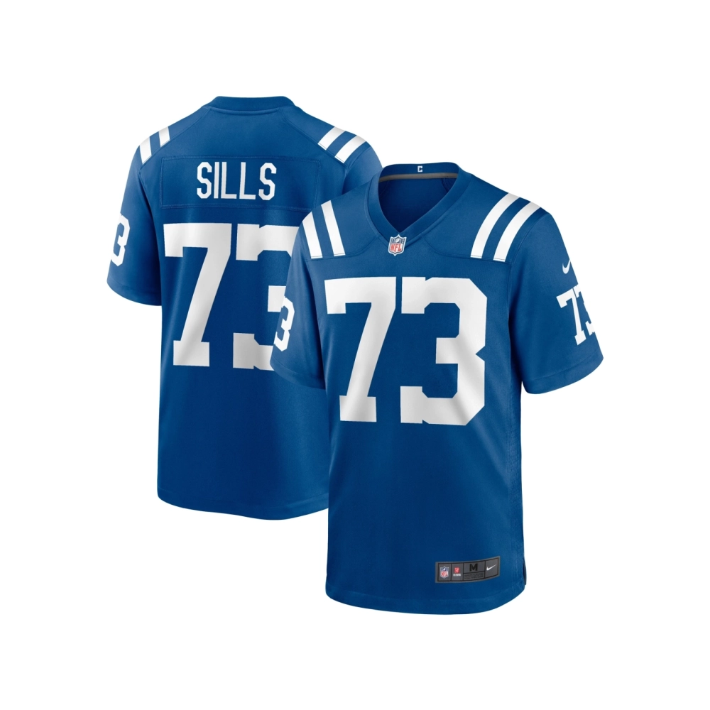 Mens Indianapolis Colts Josh Sills Royal Team Game Jersey