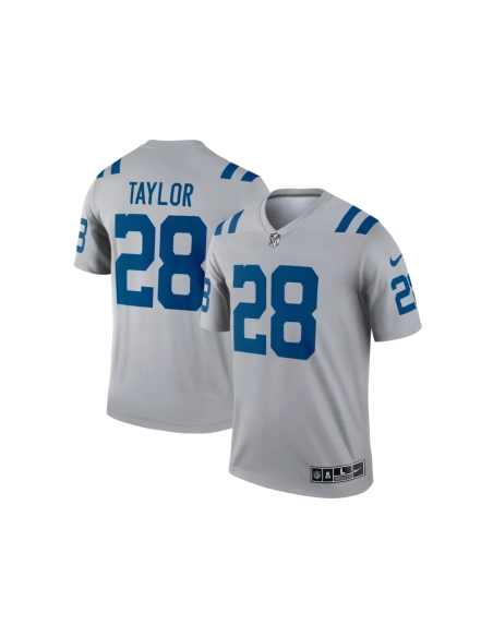 Mens Indianapolis Colts Jonathan Taylor Gray Inverted Legend Jersey