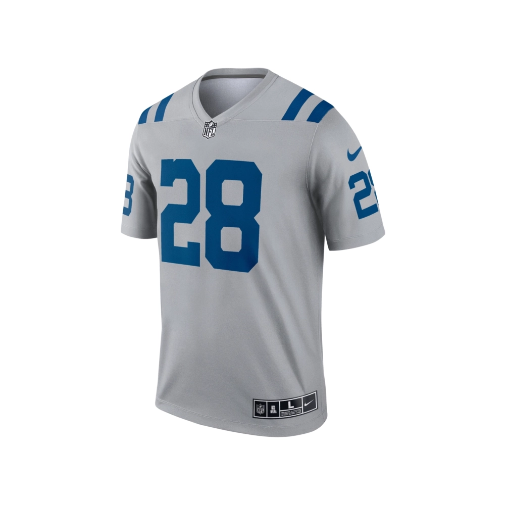 Mens Indianapolis Colts Jonathan Taylor Gray Inverted Legend Jersey