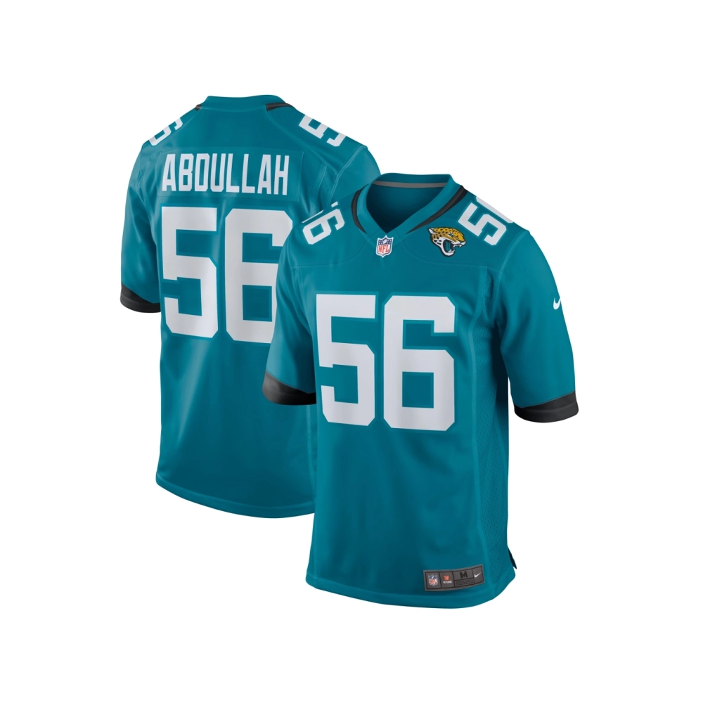 Mens Jacksonville Jaguars Yasir Abdullah Teal Team Game Jersey
