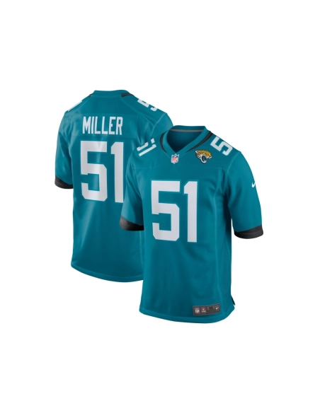 Mens Jacksonville Jaguars Ventrell Miller Teal Game Jersey