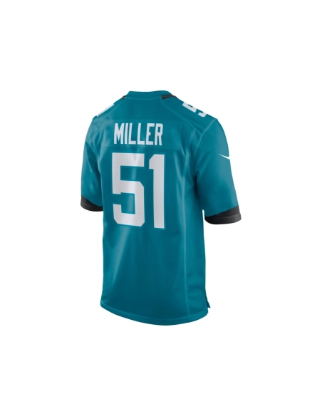 Mens Jacksonville Jaguars Ventrell Miller Teal Game Jersey