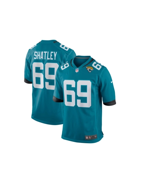Mens Jacksonville Jaguars Tyler Shatley Teal Game Jersey