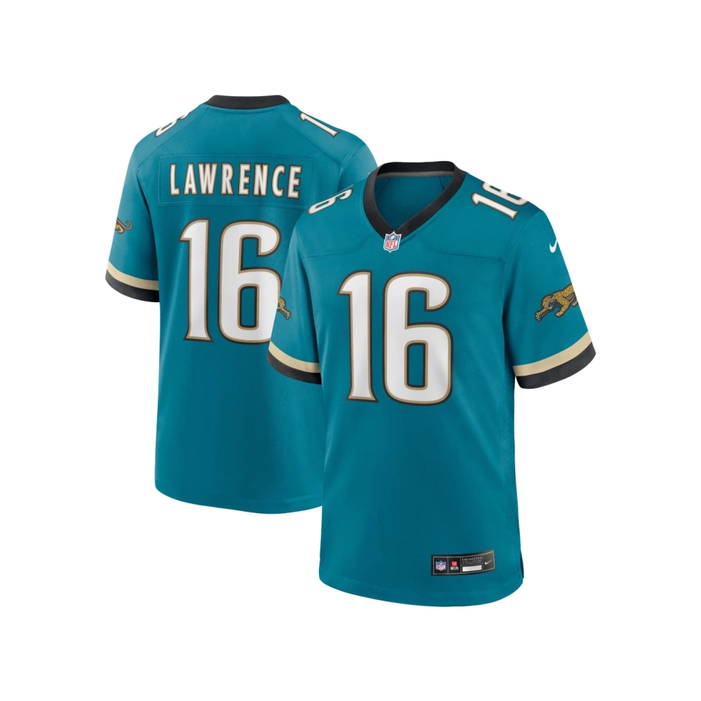 Mens Jacksonville Jaguars Trevor Lawrence Teal Prowler Throwback Player Game Jersey