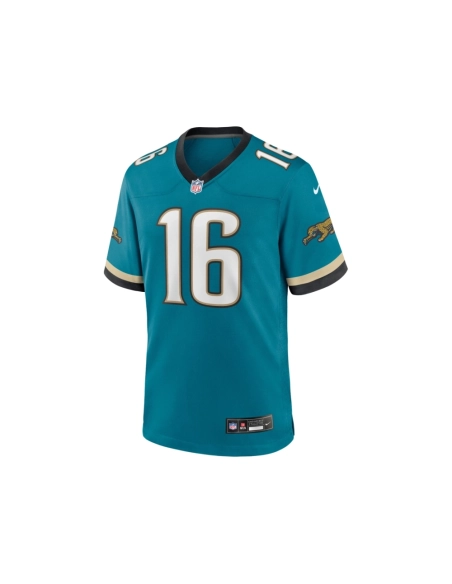 Mens Jacksonville Jaguars Trevor Lawrence Teal Prowler Throwback Player Game Jersey