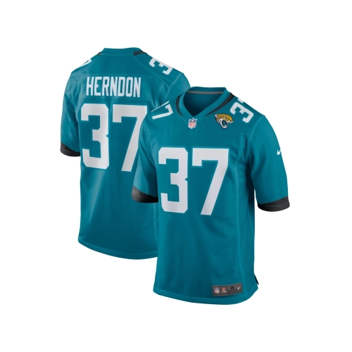Mens Jacksonville Jaguars Tre Herndon Teal Game Jersey