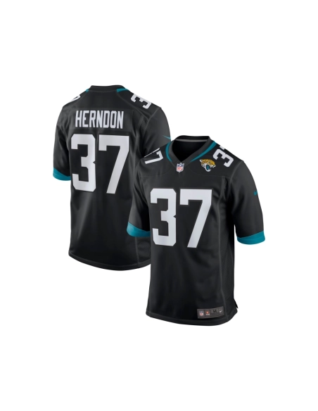 Mens Jacksonville Jaguars Tre Herndon Black Game Jersey