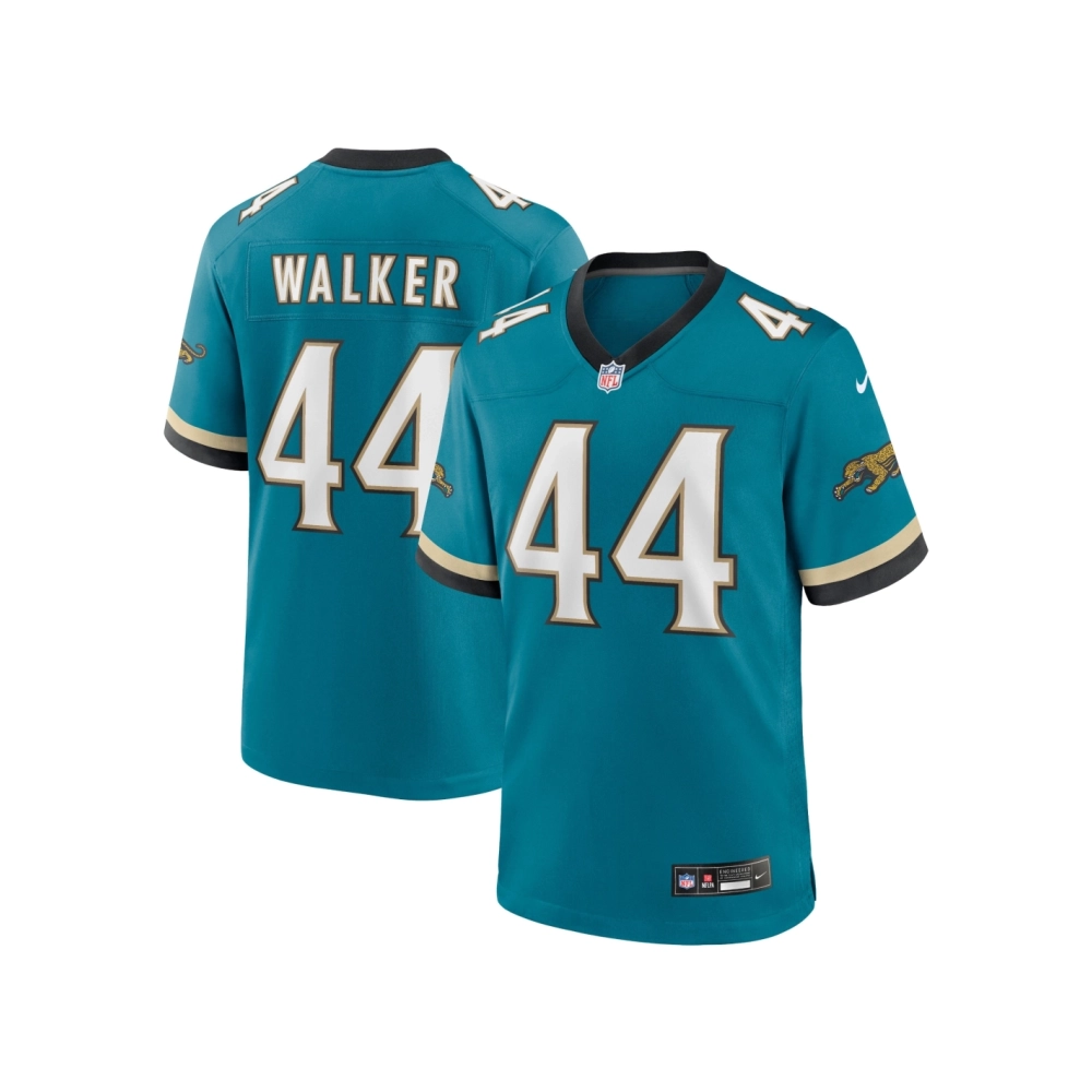 Mens Jacksonville Jaguars Travon Walker Teal Prowler Throwback Player Game Jersey