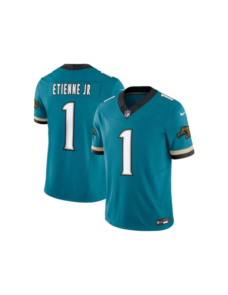 Mens Jacksonville Jaguars Travis Etienne Teal Prowler Throwback Vapor F.U.S.E. Limited Jersey
