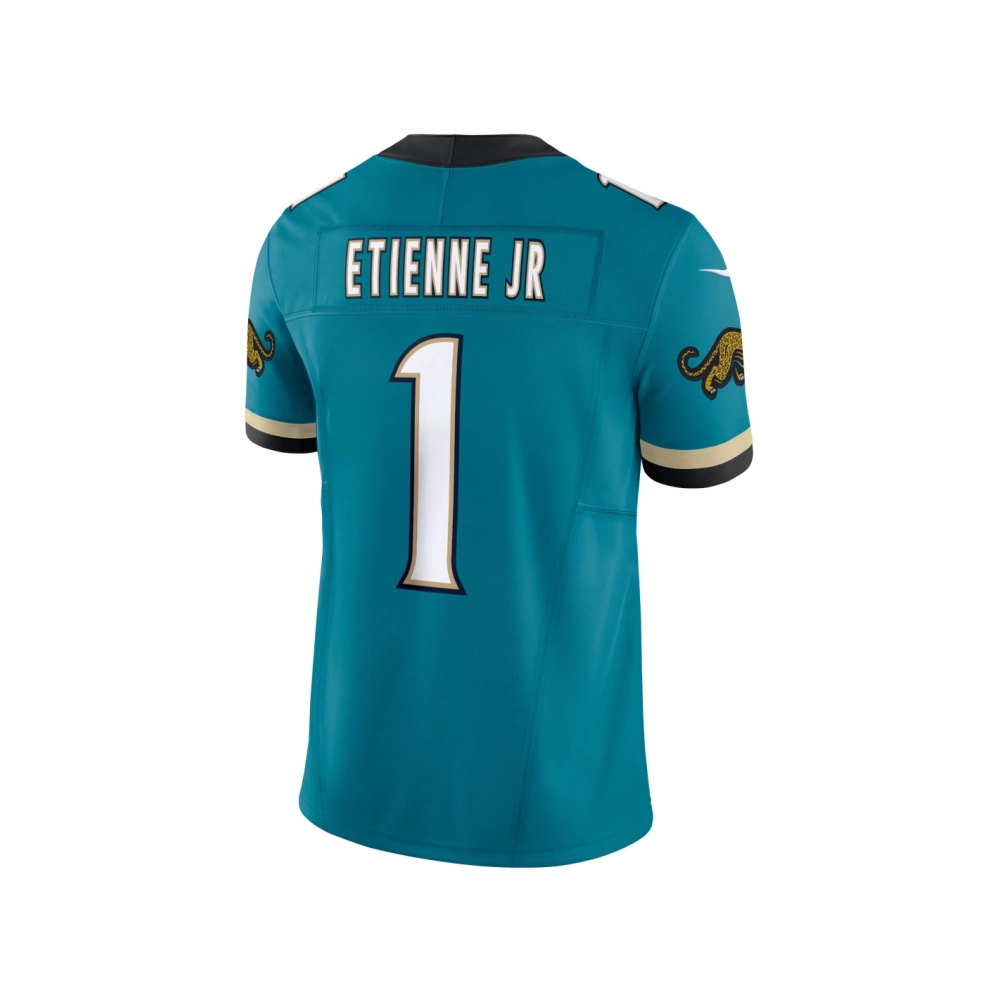 Mens Jacksonville Jaguars Travis Etienne Teal Prowler Throwback Vapor F.U.S.E. Limited Jersey