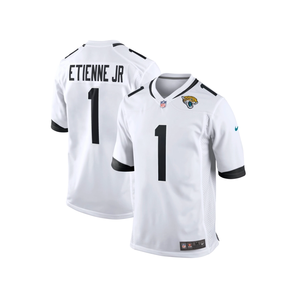 Mens Jacksonville Jaguars Travis Etienne Jr. White Game Player Jersey