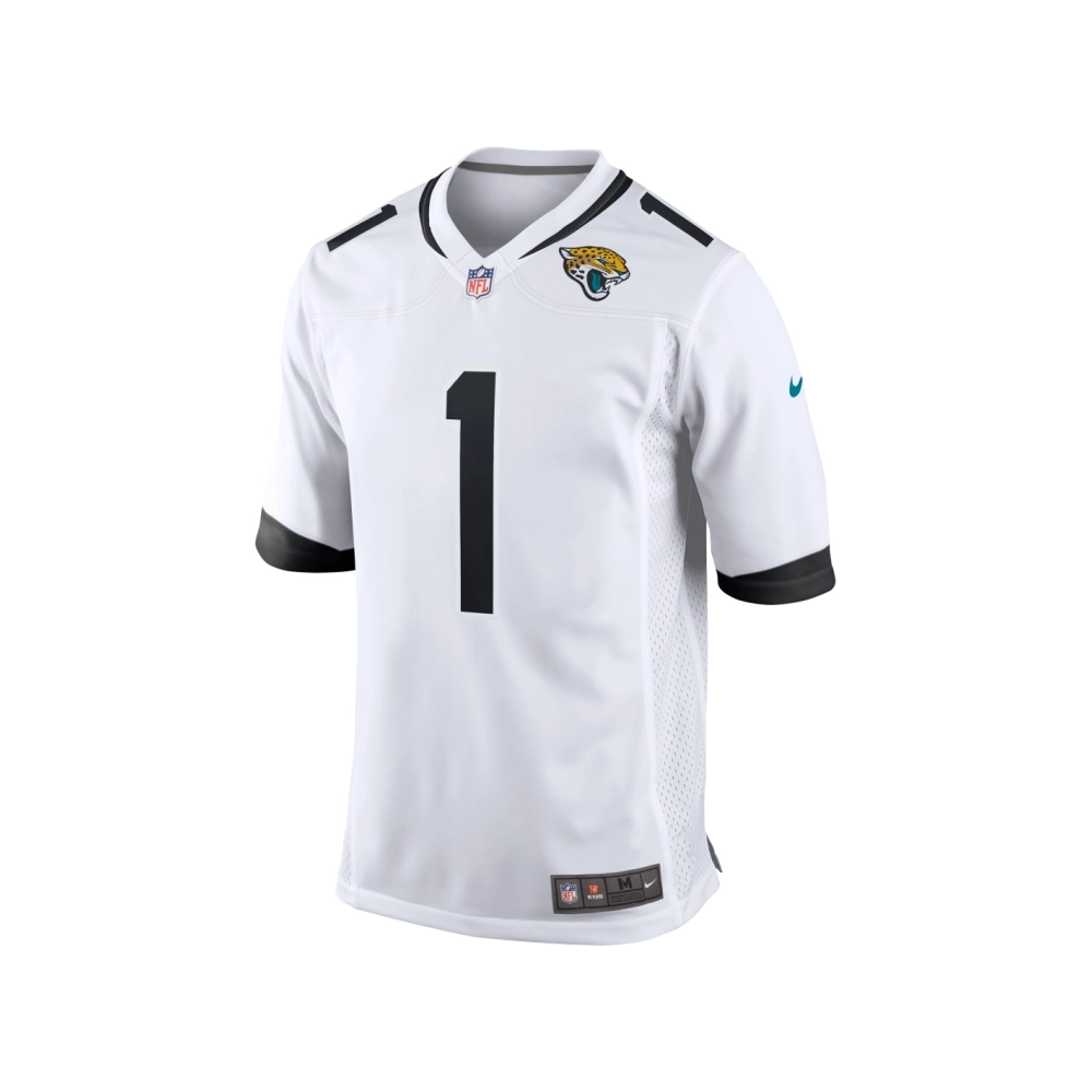 Mens Jacksonville Jaguars Travis Etienne Jr. White Game Player Jersey